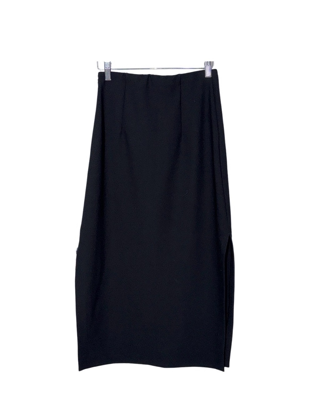 Abercrombie & Fitch Black Midi Pencil Skirt with Side Slit - Picture 2 of 3